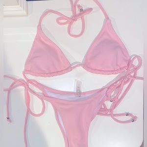 NWT! Pink ribbed bikini SHEIN